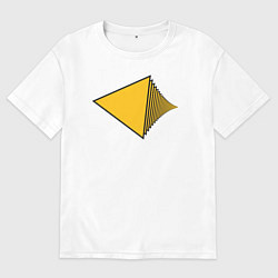 Футболка оверсайз мужская Треугольники в проекции, цвет: белый