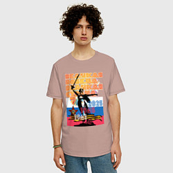 Футболка оверсайз мужская Великая победа - великая страна, цвет: пыльно-розовый — фото 2