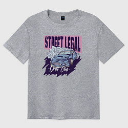 Футболка оверсайз мужская Street legal, цвет: меланж
