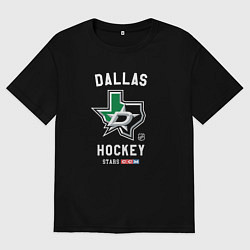 Футболка оверсайз мужская Даллас Старз НХЛ, цвет: черный