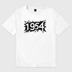 Футболка оверсайз мужская Черное граффити 1964, цвет: белый