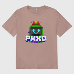 Футболка оверсайз мужская Кактус из игры PK XD, цвет: пыльно-розовый