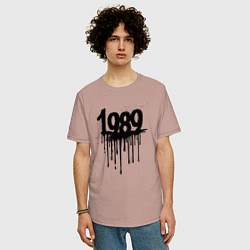 Футболка оверсайз мужская Капающий 1989, цвет: пыльно-розовый — фото 2