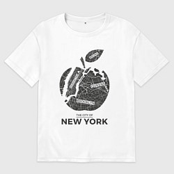 Футболка оверсайз мужская The city - New York, цвет: белый