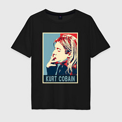 Футболка оверсайз мужская Kurt Cobain - Nirvana, цвет: черный