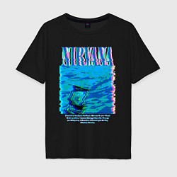 Футболка оверсайз мужская Nirvana pop, цвет: черный