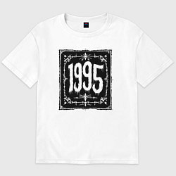 Футболка оверсайз мужская Готический стиль 1995, цвет: белый