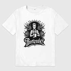 Мужская футболка оверсайз Бармен орнамент