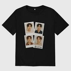 Футболка оверсайз мужская Astro фотографии, цвет: черный