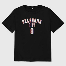 Футболка оверсайз мужская Oklahoma City 8, цвет: черный