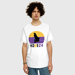 Футболка оверсайз мужская Kobe dunk, цвет: белый — фото 2