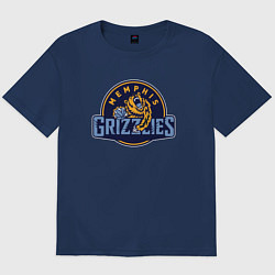 Футболка оверсайз мужская Memphis Grizzlies - NBA, цвет: тёмно-синий
