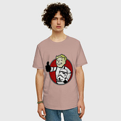 Футболка оверсайз мужская Vault storm trooper, цвет: пыльно-розовый — фото 2