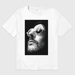 Футболка оверсайз мужская Леон персонаж, цвет: белый