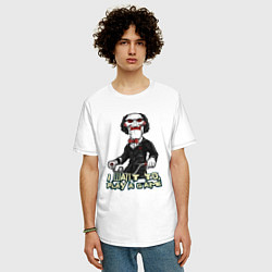 Футболка оверсайз мужская Я хочу сыграть в игру, цвет: белый — фото 2