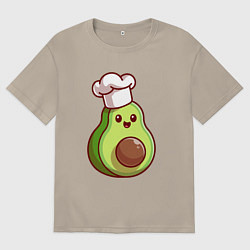 Футболка оверсайз мужская Повар авокадо, цвет: миндальный
