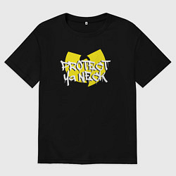 Футболка оверсайз мужская Protect ya neck Wu-Tang, цвет: черный
