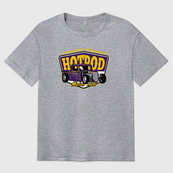 Футболка оверсайз мужская Хот-род, цвет: меланж