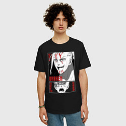 Футболка оверсайз мужская Токийские мстители Дракен и Такимичи, цвет: черный — фото 2