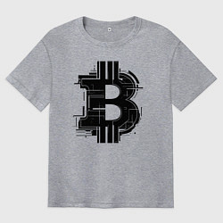 Футболка оверсайз мужская Urban биткоин, цвет: меланж