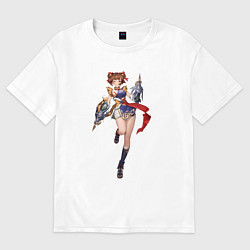 Футболка оверсайз мужская Ванван, цвет: белый