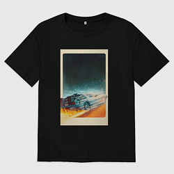Футболка оверсайз мужская Delorean - back to the future, цвет: черный