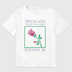Футболка оверсайз мужская Depeche Mode - Rose Bowl 88, цвет: белый