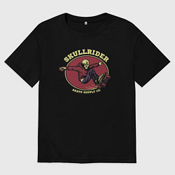 Футболка оверсайз мужская Skullrider, цвет: черный