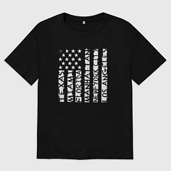 Футболка оверсайз мужская USA style, цвет: черный