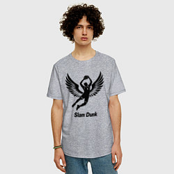 Футболка оверсайз мужская Slam dunk, цвет: меланж — фото 2