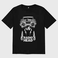 Футболка оверсайз мужская Radio head, цвет: черный