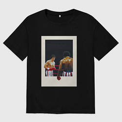 Футболка оверсайз мужская Рокки, цвет: черный