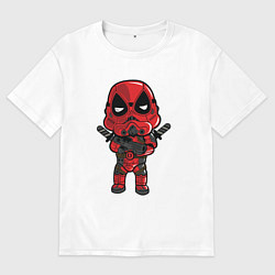Футболка оверсайз мужская Trooper Deadpool, цвет: белый