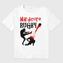 Футболка оверсайз мужская Hardcore Rugby, цвет: белый