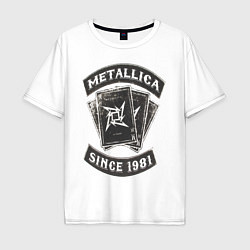 Футболка оверсайз мужская Metallica: since 1981, цвет: белый