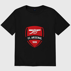 Футболка оверсайз мужская FC Arsenal: The Gunners, цвет: черный