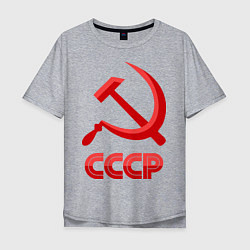 Футболка оверсайз мужская СССР Логотип, цвет: меланж