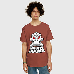 Футболка оверсайз мужская HC Anaheim Ducks, цвет: кирпичный — фото 2