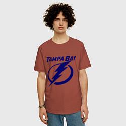 Футболка оверсайз мужская HC Tampa Bay, цвет: кирпичный — фото 2