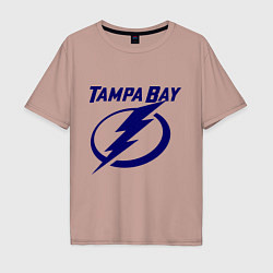 Футболка оверсайз мужская HC Tampa Bay, цвет: пыльно-розовый