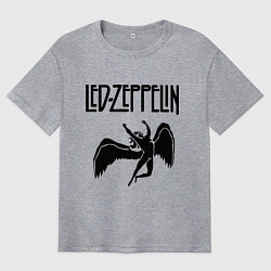 Футболка оверсайз мужская Led Zeppelin, цвет: меланж