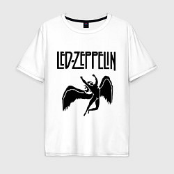 Футболка оверсайз мужская Led Zeppelin, цвет: белый