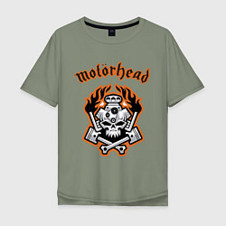 Футболка оверсайз мужская Motorhead, цвет: авокадо