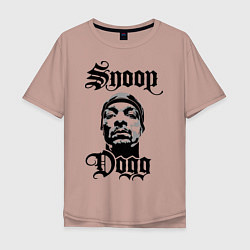 Футболка оверсайз мужская Snoop Dogg Face, цвет: пыльно-розовый