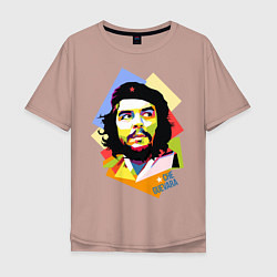 Футболка оверсайз мужская Che Guevara Art, цвет: пыльно-розовый
