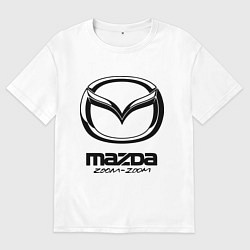 Футболка оверсайз мужская Mazda Zoom-Zoom, цвет: белый