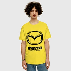Футболка оверсайз мужская Mazda Zoom-Zoom, цвет: желтый — фото 2