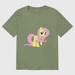 Футболка оверсайз мужская Пони пегас Флаттершай, цвет: авокадо