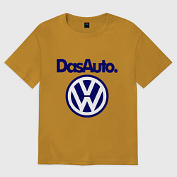 Футболка оверсайз мужская Volkswagen Das Auto, цвет: горчичный