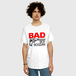 Футболка оверсайз мужская Bad boy Bogdan, цвет: белый — фото 2